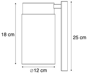 Okos kültéri fali lámpa fekete IP44 WiFi-vel ST64 - Jarra