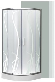 Spirit Bamboo 90x90 cm íves zuhanykabin zuhanytálcával