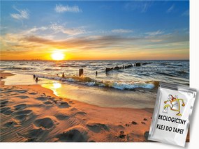 Fotótapéta Flizelina Tájkép Tenger Hullámok Tengerpart Hullámtörő Nap 400x280 ragasztó