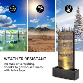 Raincastle, kerti szökőkút, 12 LED dióda, 8 W-os szivattyú, IPX8, Loopflow Concept