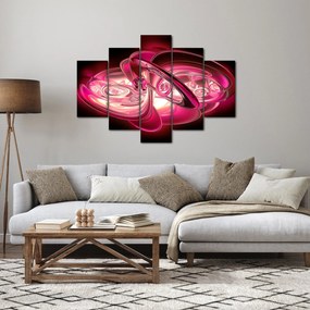 Rózsaszín fraktálos kép (150x105 cm)
