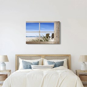 Kép - A strandra néző ablak (90x60 cm)