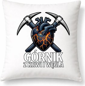 Bányász párna Fehér Dekoratív Ajándék Ötlet
