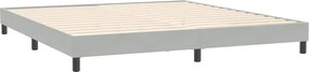 vidaXL világosszürke bársony ágykeret matrac nélkül 200x210 cm