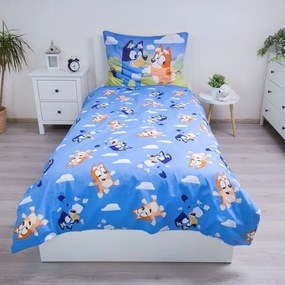 Egyszemélyes pamut gyerek ágyneműhuzat 140x200 cm Bluey – Jerry Fabrics