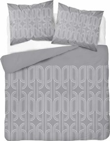Flanel ágyneműhuzat 220x200 Hamuszürke dísz