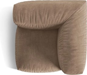 Világosbarna bársony kanapé modul (variálható sarok) Martina – Micadoni