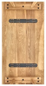 Tölgyfa étkezőasztal 44.5x100 cm Bodo – Villa Collection