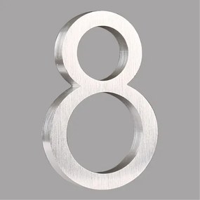 Számjegy épületre 8 szín ezüst magasság 10cm