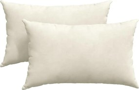 vidaXL Kanapé párnák 2 pcs Krém 50 x 30 cm Bársonyos szövet