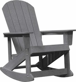 vidaXL Adirondack hintaszék Világosszürke 92 x 73,5 x 92 cm HDPE