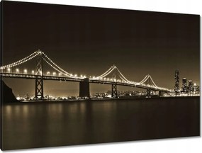 Festmények 120x80 Híd az éjszakában szépia