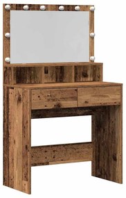 Öltözködőasztal fiókkal Régi fa 80 x 41 x 134,5 cm Faanyag
