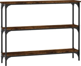 vidaXL füstös tölgy színű szerelt fa tálalóasztal 100x22,5x75 cm
