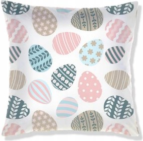 Velvet Párnahuzat Easter Mood 40/40 40x40 Húsvéti Tojások Írott Tojások Húsvét