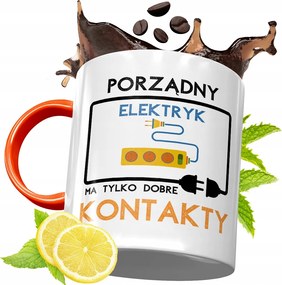 Narancssárga Bögre Villanyszerelőnek Tökéletes Ajándék fényképes nyomtatással