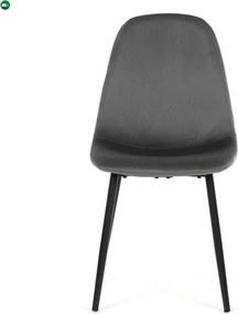 Jídelní židle, šedá, sametová látka, CT-V2971 GREY4