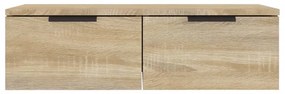 2 db sonoma tölgyszínű szerelt fa fali szekrény 68x30x20 cm