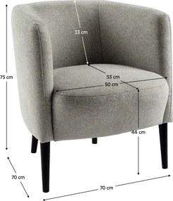Fotel, világosszürke/fekete, ALIEN