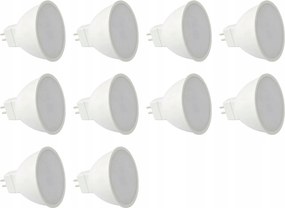 Led izzó 5W Menetes MR16 Reflektor 6500K Szín Fehér Hideg Készlet 10 db