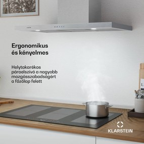 Klarstein Limelight 90, páraelszívó, 90 cm, fali páraelszívó, 600 m³/ó
