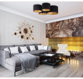 Duolla - Mennyezeti lámpa ROLLER PENTO 5xE27/60W/230V fekete/arany