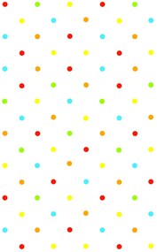 Színes Pastel Dots papír asztalterítő 120x180 cm