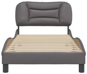 szürke műbőr ágykeret matrac nélkül Hvar 80 x 200 cm