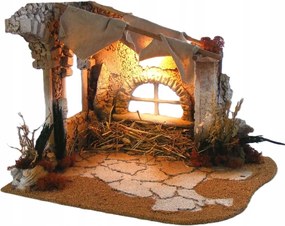 Keleti Világító Karácsonyi Betlehem- 40x30x30cm- 12-15cm-es figurákhoz