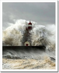 Poszterek keretben 40x50 Világítótorony Vihar