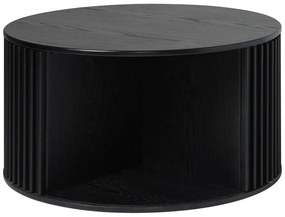 Fekete kerek dohányzóasztal ø 85 cm Siena – Unique Furniture