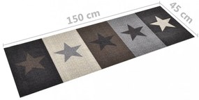 csillagmintás mosható konyhai szőnyeg 45 x 150 cm