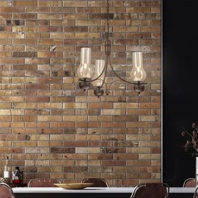 Brilagi - LED Csillár láncon COTTAGE 3xE14/40W/230V tölgy/barna