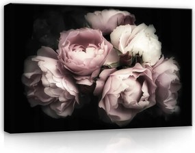 Vászonkép 60x40 Finomság finomság romantika bazsarózsa rózsa csokor természet