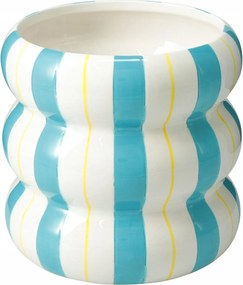 Fedő Csíkos Virágtartóhoz 14 CM Dolomit Kerámia Virágdísz