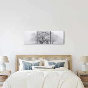 Kép - fehér tél (órával) (90x30 cm)