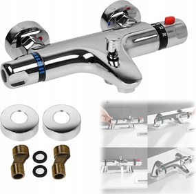 Termosztátos Kád Csaptelep Fali Zuhany Termosztát Szett Új