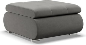 Tokio puff, bársony, világosszürke