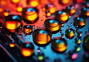 Poszter 100x70cm Közelvíz cseppek