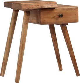 vidaXL tömör akácfa éjjeliszekrény 45 x 32 x 55 cm