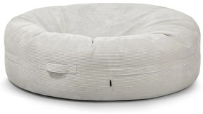 Krémszínű kordbársony babzsákfotel Roll 190 – SLOWDOWN