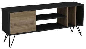 TV asztal/Szekrény Mistique 140 (dió + fekete) . 1102363