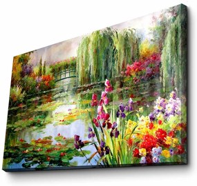Impressionist Garden fali vászonkép, 70 x 45 cm