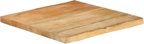 vidaXL tömör mangófa természetes élű asztallap 40 x 40 x 2,5 cm