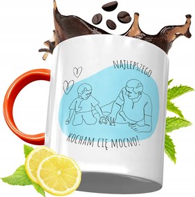 Narancssárga Bögre Apák Napjára Ajándék fényképes nyomtatással