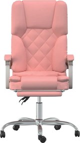 vidaXL rózsaszín műbőr dönthető irodai masszázsszék