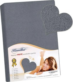 Bellatex Kamilka frottír lepedő sötétszürke, 140 x 200 cm, 140 x 200 cm