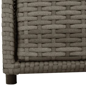 szürke polyrattan kerti tárolószekrény 55 x 59 x 69 cm