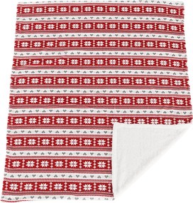 Kétoldalas bárány takaró, téli minta, 150x200, SAMANTE