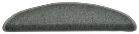 30 db sötétzöld félkör alakú lépcsőszőnyeg 56 x 17 x 3 cm